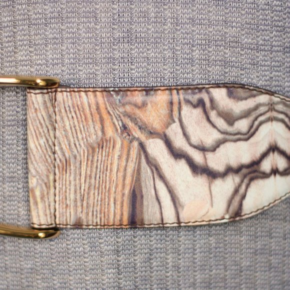 ALEXANDER MCQUEEN Wood Grain Wishbone Belt main image 7